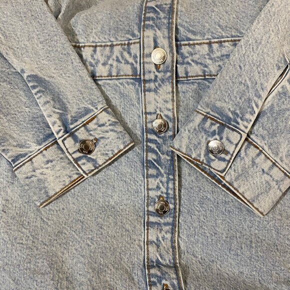 NEW Zara Z1975 DENIM MIDI DRESS S - Picture 14 of 15